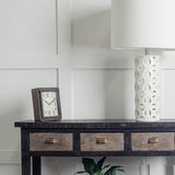 Redding Bronze Toned Metal Square Table Clock from Mercana - Luna Furniture