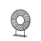 Micra 9.1L x 2.6W x 10.9H Matte Black Metal Decorative Object on a Stand from Mercana - Luna Furniture
