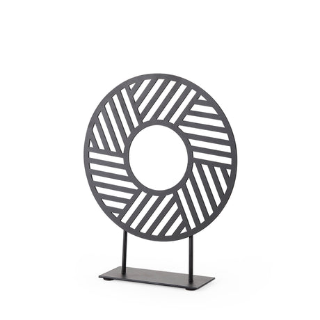Micra 9.1L x 2.6W x 10.9H Matte Black Metal Decorative Object on a Stand from Mercana - Luna Furniture