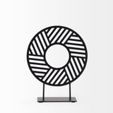 Micra 9.1L x 2.6W x 10.9H Matte Black Metal Decorative Object on a Stand from Mercana - Luna Furniture