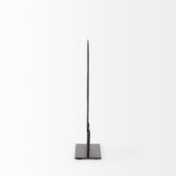Micra 9.1L x 2.6W x 10.9H Matte Black Metal Decorative Object on a Stand from Mercana - Luna Furniture