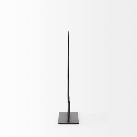 Micra 9.1L x 2.6W x 10.9H Matte Black Metal Decorative Object on a Stand from Mercana - Luna Furniture