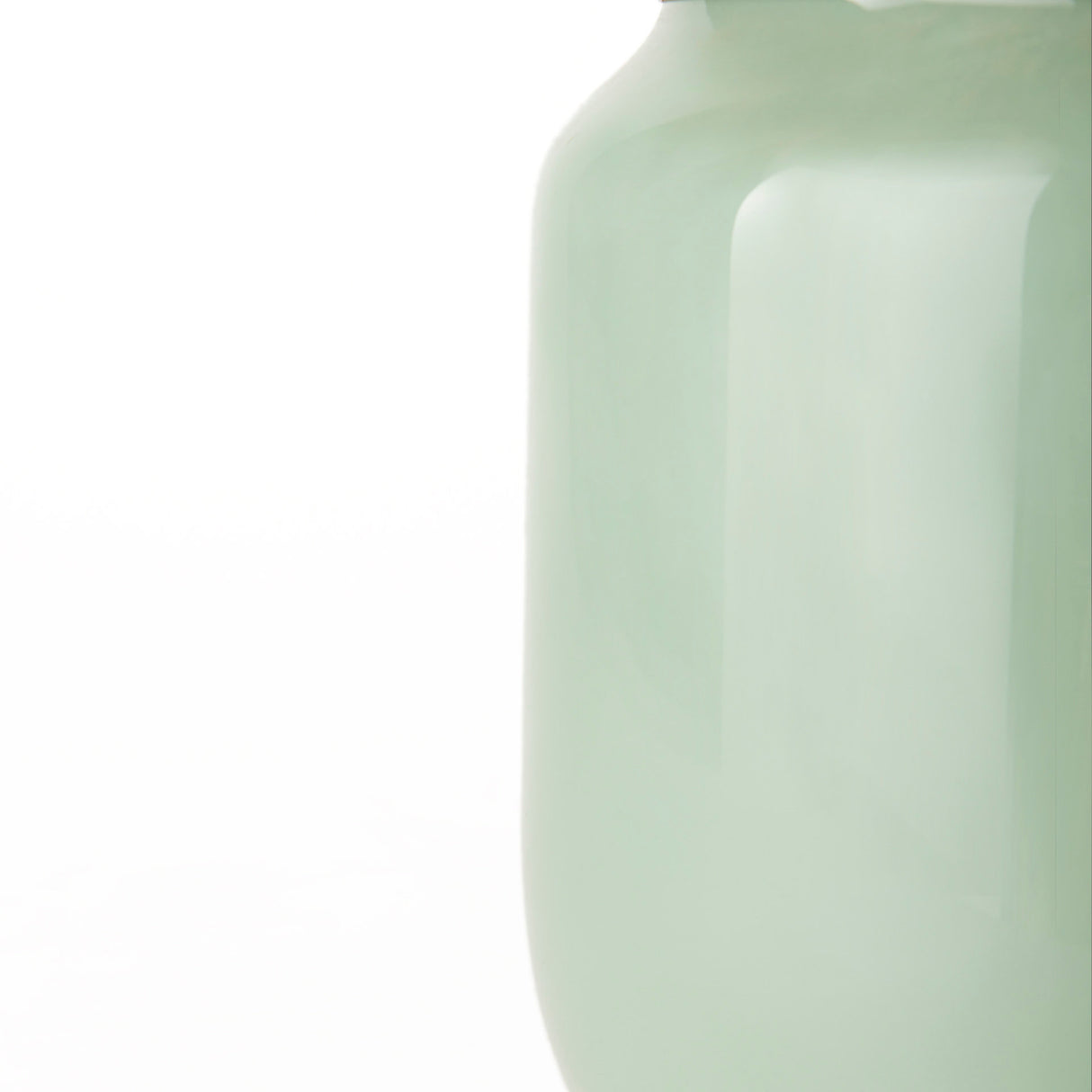 Minty Medium 8.7L x 8.7W x 12.4H Green Glass Vase W/Matte Gold Metal Neck Cuff from Mercana - Luna Furniture