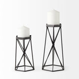 Sixx I Small Antiqued Metal Hexagonal Table Candle Holder from Mercana - Luna Furniture