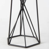Sixx I Small Antiqued Metal Hexagonal Table Candle Holder from Mercana - Luna Furniture