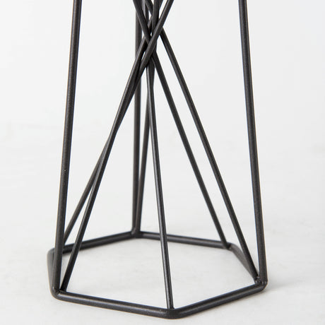 Sixx I Small Antiqued Metal Hexagonal Table Candle Holder from Mercana - Luna Furniture