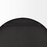 Cora 24.0L x 3.9W x 40.0H Black Metal Frame W/ Brown Wooden Shelf Arched Wall Mirror from Mercana - Luna Furniture