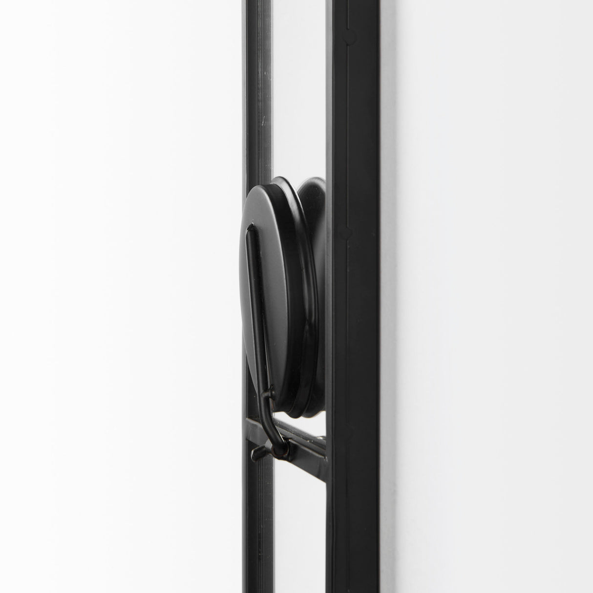 Evianna 7L x 7W x 25H Mirrored W/Black Metal Frame Wall Candle Holder from Mercana - Luna Furniture