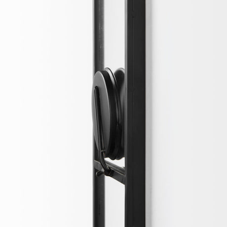 Evianna 7L x 7W x 25H Mirrored W/Black Metal Frame Wall Candle Holder from Mercana - Luna Furniture