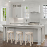 Brahma 30" Total Height White Washed Wood Stool from Mercana - Luna Furniture