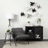 Hogbadi Set of 2 Silver Flying Pigs from Mercana - Luna Furniture
