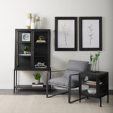 Guilia Castlerock Gray With Metal Frame Sling Accent Chair from Mercana - Luna Furniture