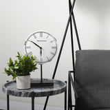 Harriet White/Bronze Metal Table Clock from Mercana - Luna Furniture