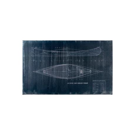 Canoe Blueprint (40 x 24) by Fiona H a Hand Embellished Textured Canvas from Mercana - Luna Furniture