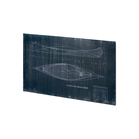 Canoe Blueprint (40 x 24) by Fiona H a Hand Embellished Textured Canvas from Mercana - Luna Furniture