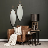 Glover (Set of 3) 20L x 20W Brown Wood Round Top W/Metal Nesting Accent Tables from Mercana - Luna Furniture