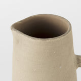 Garand Small 13H Two-Toned White Natural Ceramic Jug from Mercana - Luna Furniture