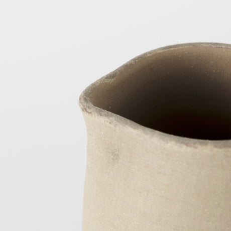 Garand Small 13H Two-Toned White Natural Ceramic Jug from Mercana - Luna Furniture