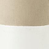 Garand Small 13H Two-Toned White Natural Ceramic Jug from Mercana - Luna Furniture