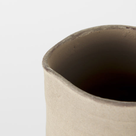 Garand Medium 15H Two-Toned White Natural Ceramic Jug from Mercana - Luna Furniture