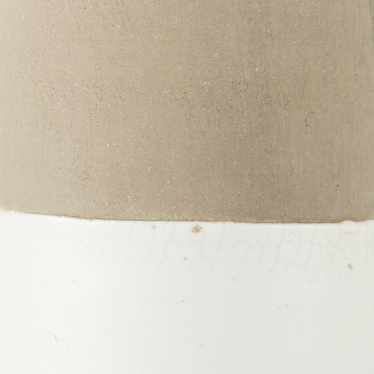 Garand Medium 15H Two-Toned White Natural Ceramic Jug from Mercana - Luna Furniture