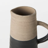 Garand Small 13H Two-Toned Black/Natural Ceramic Jug from Mercana - Luna Furniture