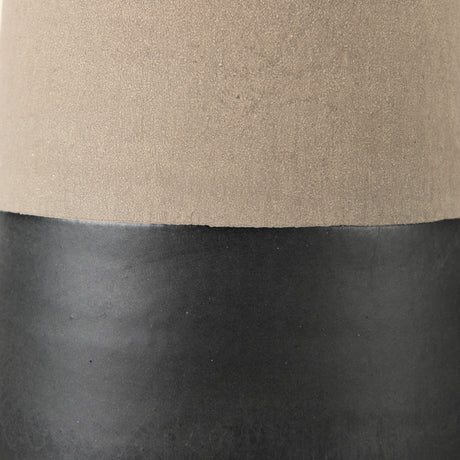Garand Medium 15H Two-Toned Black/Natural Ceramic Jug from Mercana - Luna Furniture