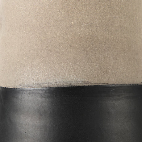 Garand Large 18.8H Two-Toned Black/Natural Ceramic Jug from Mercana - Luna Furniture