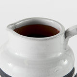 Harmon I Small White w/ Charcoal Stripes Ceramic Jug from Mercana - Luna Furniture