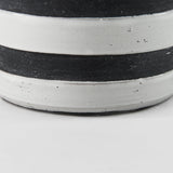 Harmon I Small White w/ Charcoal Stripes Ceramic Jug from Mercana - Luna Furniture