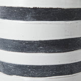 Harmon II Large White w/ Charcoal Stripes Ceramic Jug from Mercana - Luna Furniture
