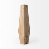 Allen I Large Natural Wooden Base Oval Vase from Mercana - Luna Furniture