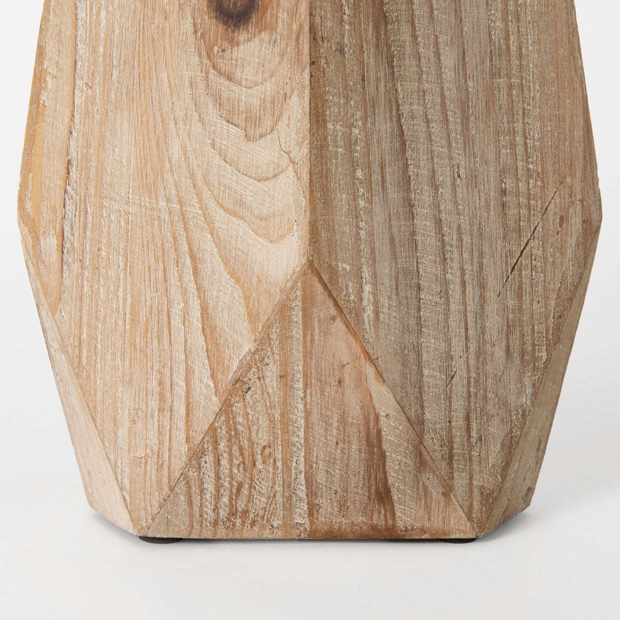 Allen II Small Natural Wooden Base Oval Vase from Mercana - Luna Furniture