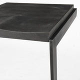 Kiran 17L x 17W x 30H Black Wood W/ Black Metal Base C-Shape Bar Stool from Mercana - Luna Furniture