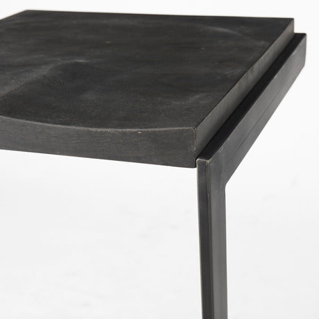 Kiran 17L x 17W x 30H Black Wood W/ Black Metal Base C-Shape Bar Stool from Mercana - Luna Furniture