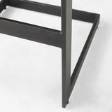 Kiran 17L x 17W x 30H Black Wood W/ Black Metal Base C-Shape Bar Stool from Mercana - Luna Furniture