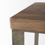 Faye (Set of 2) 19L x 19W x 26H Medium Brown Wood W/Metal Base Accent Tables from Mercana - Luna Furniture