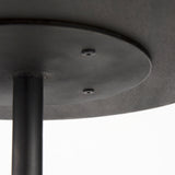 Maxwell 20" Round Dark Brown Wood w/ Black Metal Pedestal Side Table from Mercana - Luna Furniture