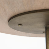 Maxwell 20" Round Light Brown Wood w/ Gold Metal Pedestal Side Table from Mercana - Luna Furniture
