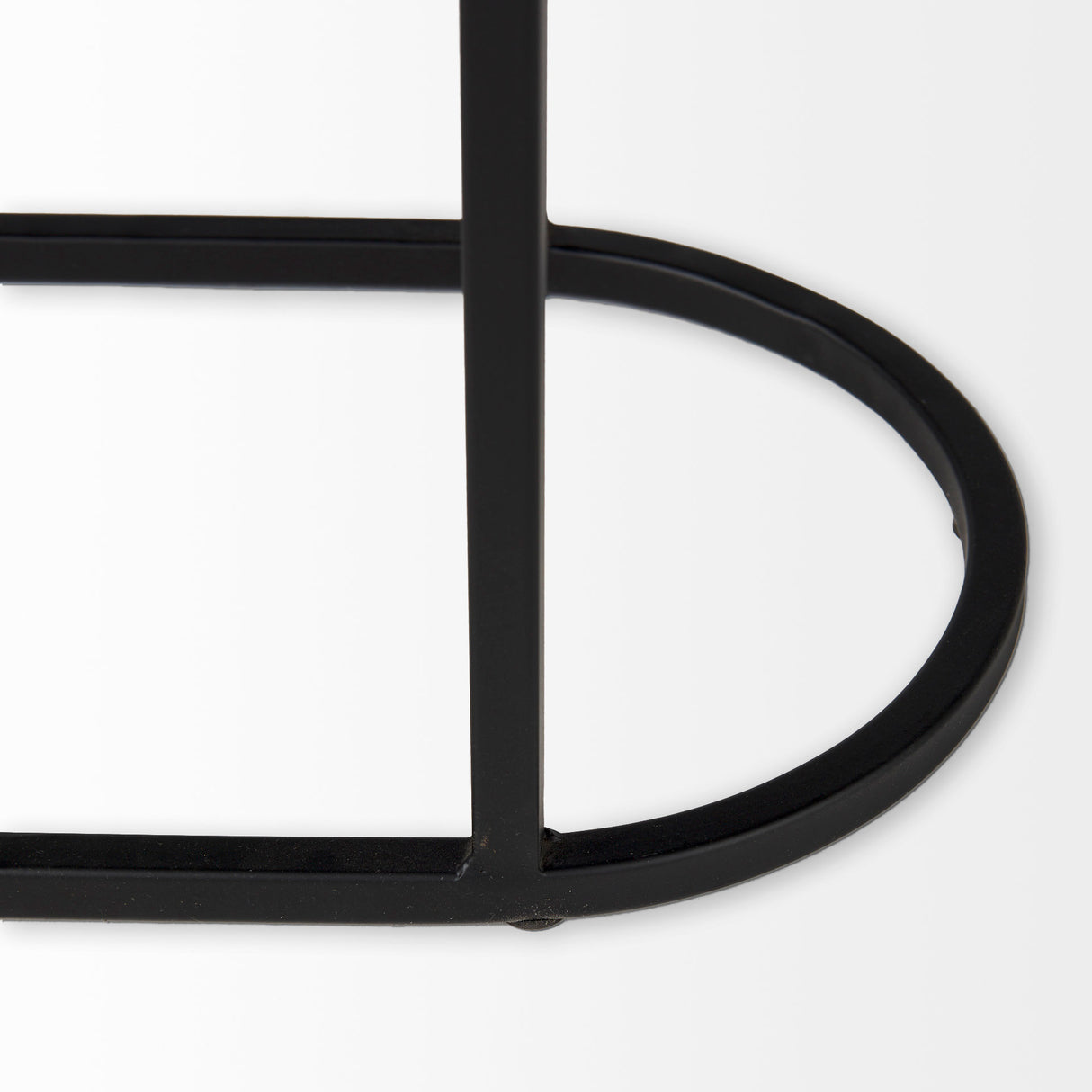 Celine 24.2 L x 12.6 W x 22.4 H Set of Two Black/Silver Metal and Glass Nesting Accent Tables from Mercana - Luna Furniture