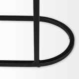 Celine 24.2 L x 12.6 W x 22.4 H Set of Two Black/Silver Metal and Glass Nesting Accent Tables from Mercana - Luna Furniture