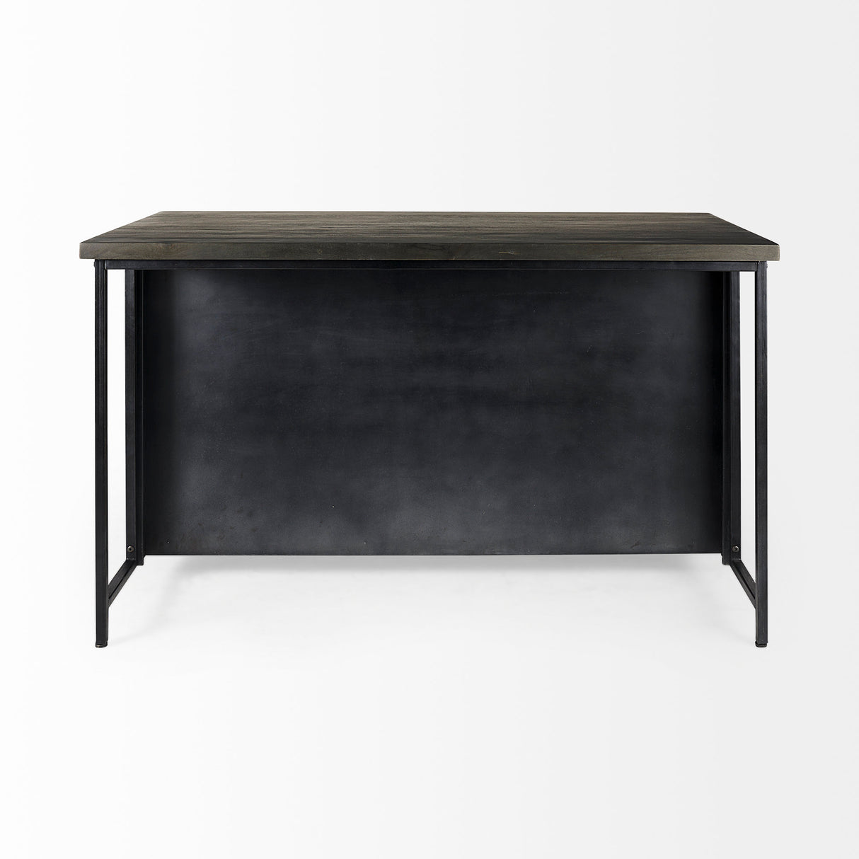 Dimitra 62.0L x 32.0W x 36.0H Dark Iron W/Glass Doors Kitchen Island from Mercana - Luna Furniture