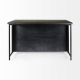 Dimitra 62.0L x 32.0W x 36.0H Dark Iron W/Glass Doors Kitchen Island from Mercana - Luna Furniture