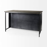 Dimitra 62.0L x 32.0W x 36.0H Dark Iron W/Glass Doors Kitchen Island from Mercana - Luna Furniture