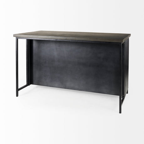 Dimitra 62.0L x 32.0W x 36.0H Dark Iron W/Glass Doors Kitchen Island from Mercana - Luna Furniture