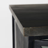 Dimitra 62.0L x 32.0W x 36.0H Dark Iron W/Glass Doors Kitchen Island from Mercana - Luna Furniture