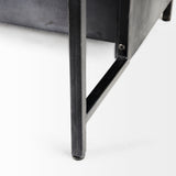 Dimitra 62.0L x 32.0W x 36.0H Dark Iron W/Glass Doors Kitchen Island from Mercana - Luna Furniture