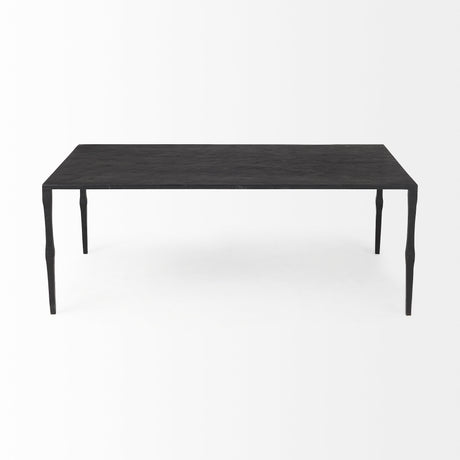 Timothy 42.0 X 22.0 X 15.5 Ebony Black Iron Coffee Table from Mercana - Luna Furniture