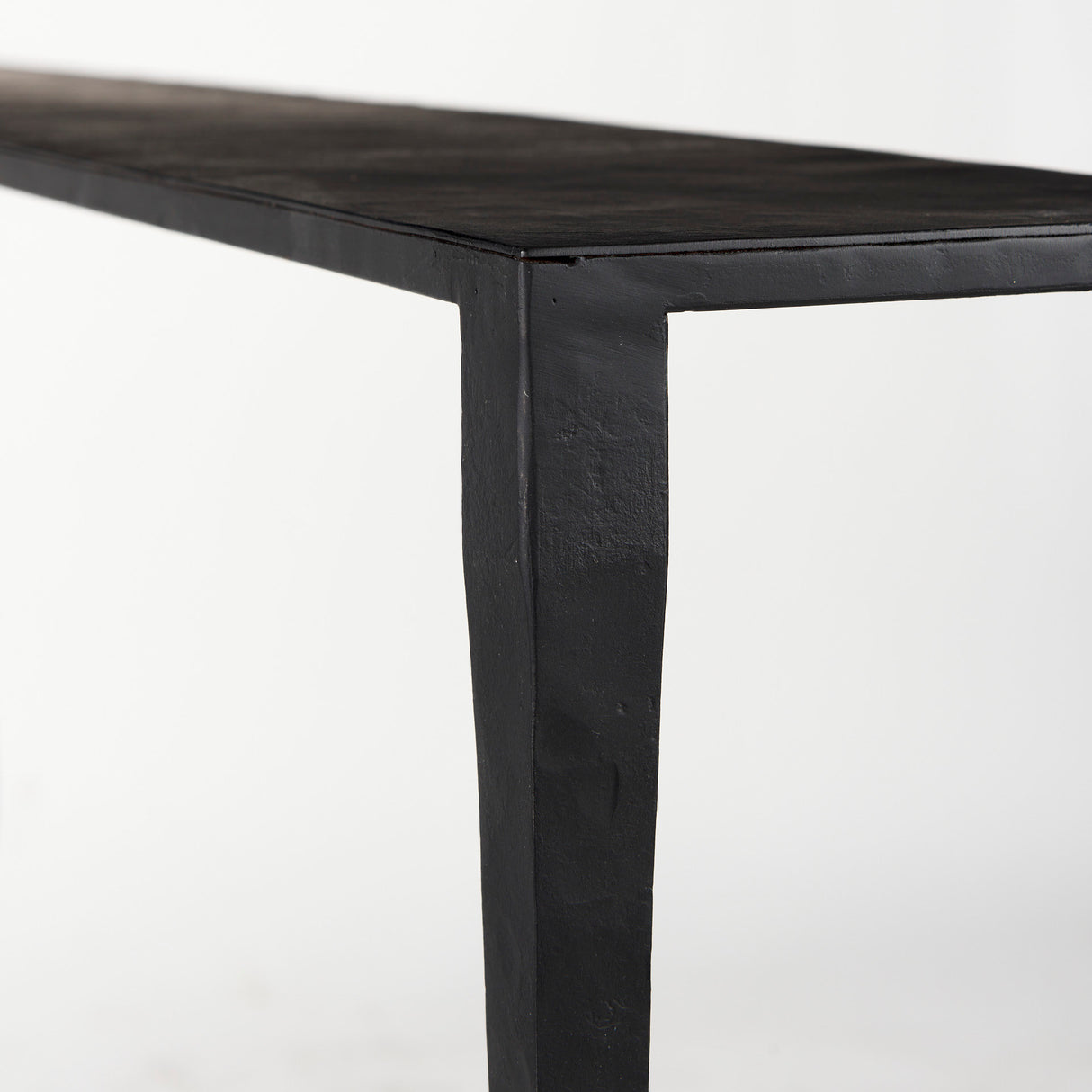 Timothy 48.0 X 8.0 X 30.0 Ebony Black Iron Console Table from Mercana - Luna Furniture