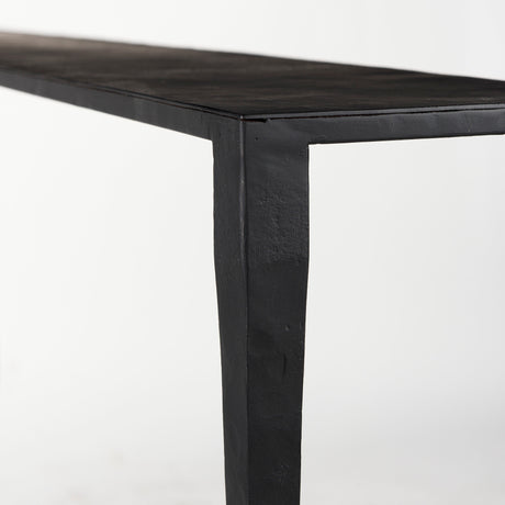 Timothy 48.0 X 8.0 X 30.0 Ebony Black Iron Console Table from Mercana - Luna Furniture
